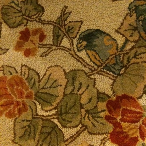 pottery barn bird floral rug
