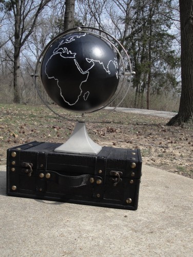 chalkboard globe