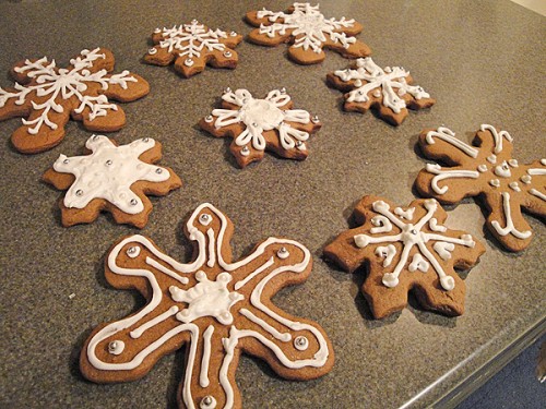 Snowflake Gingerbread Cookies