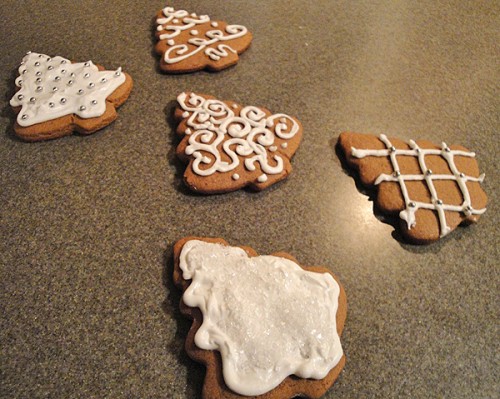 Christmas Tree Gingerbread Cookies