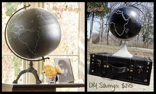 chalkboard globe